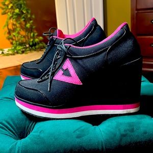 Volatile Kicks Wedge Sneakers.